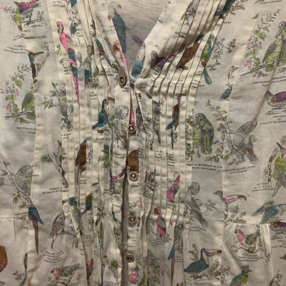 Anthropologie French bird button down top - Picture 7 of 7